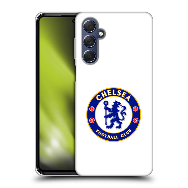 Chelsea Football Club Crest Plain White Soft Gel Case for Samsung Galaxy M54 5G