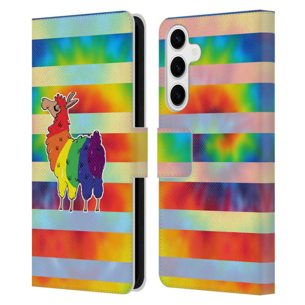 Grace Illustration Llama Pride Leather Book Wallet Case Cover For Samsung Galaxy S24+ 5G
