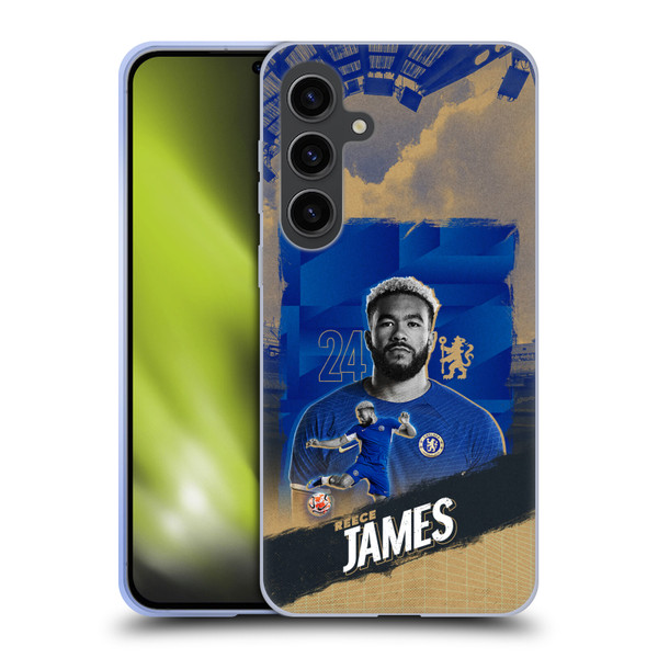 Chelsea Football Club 2023/24 First Team Reece James Soft Gel Case for Samsung Galaxy S24+ 5G
