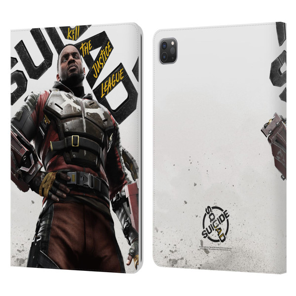 Suicide Squad: Kill The Justice League Key Art Deadshot Leather Book Wallet Case Cover For Apple iPad Pro 11 2020 / 2021 / 2022