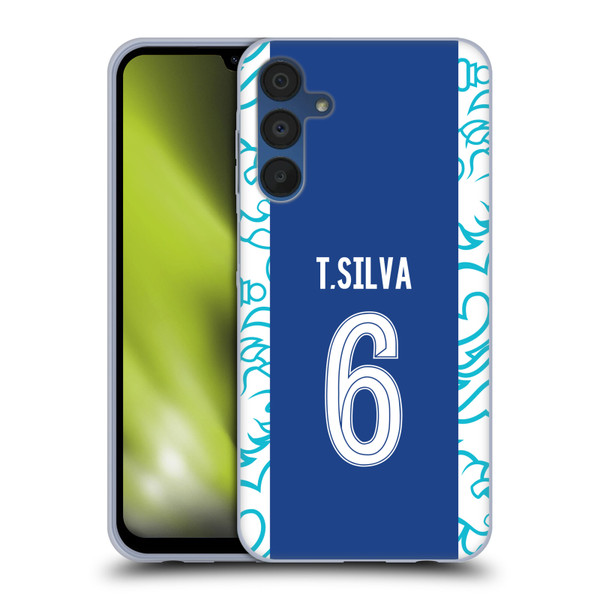 Chelsea Football Club 2022/23 Players Home Kit Thiago Silva Soft Gel Case for Samsung Galaxy A15