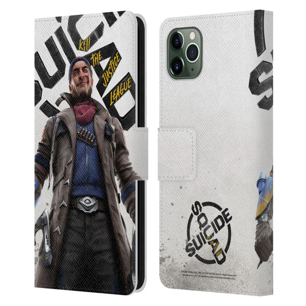 Suicide Squad: Kill The Justice League Key Art Captain Boomerang Leather Book Wallet Case Cover For Apple iPhone 11 Pro Max