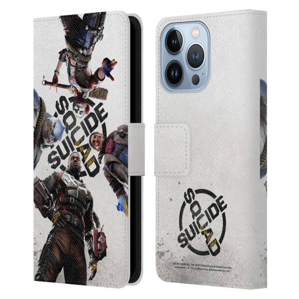 Suicide Squad: Kill The Justice League Key Art Poster Leather Book Wallet Case Cover For Apple iPhone 13 Pro