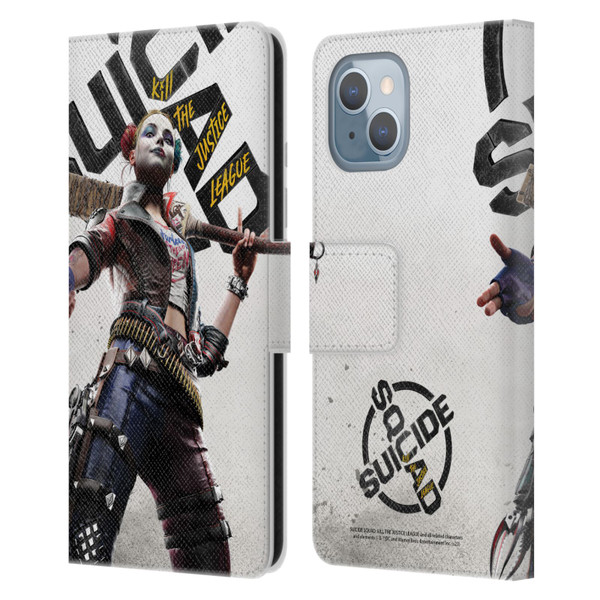 Suicide Squad: Kill The Justice League Key Art Harley Quinn Leather Book Wallet Case Cover For Apple iPhone 14