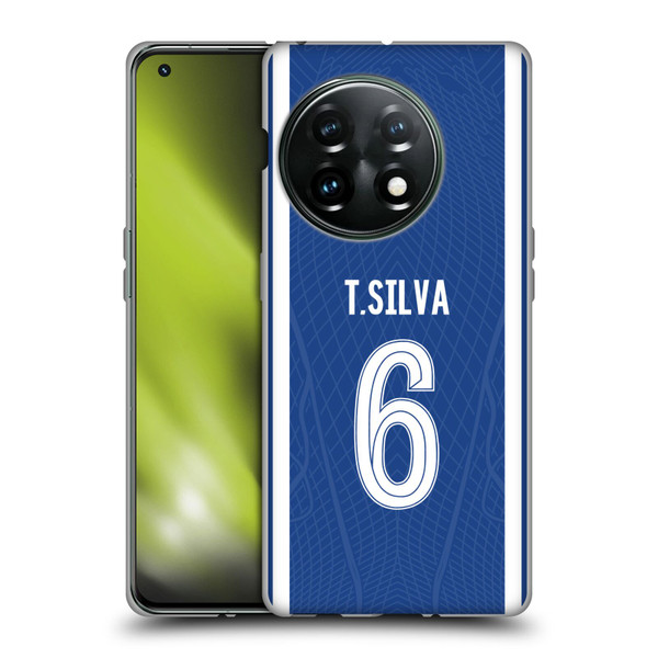 Chelsea Football Club 2023/24 Players Home Kit Thiago Silva Soft Gel Case for OnePlus 11 5G