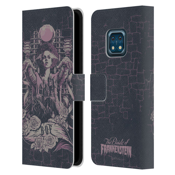 Universal Monsters The Bride Of Frankenstein B.O.F Leather Book Wallet Case Cover For Nokia XR20