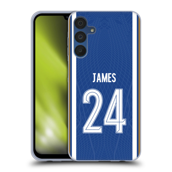 Chelsea Football Club 2023/24 Players Home Kit Reece James Soft Gel Case for Samsung Galaxy A15