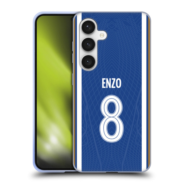 Chelsea Football Club 2023/24 Players Home Kit Enzo Fernández Soft Gel Case for Samsung Galaxy S24 5G