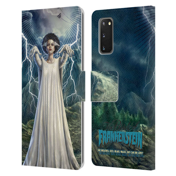 Universal Monsters The Bride Of Frankenstein But Can She Love? Leather Book Wallet Case Cover For Samsung Galaxy S20 / S20 5G