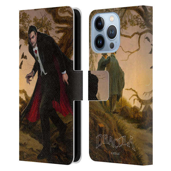 Universal Monsters Dracula Portrait Leather Book Wallet Case Cover For Apple iPhone 13 Pro
