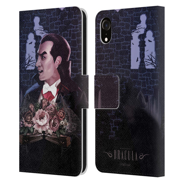 Universal Monsters Dracula Key Art Leather Book Wallet Case Cover For Apple iPhone XR