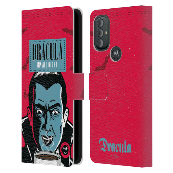 Universal Monsters Dracula Up All Night Leather Book Wallet Case Cover For Motorola Moto G10 / Moto G20 / Moto G30