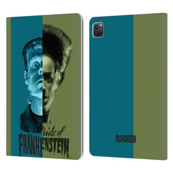 Universal Monsters Frankenstein Half Leather Book Wallet Case Cover For Apple iPad Pro 11 2020 / 2021 / 2022