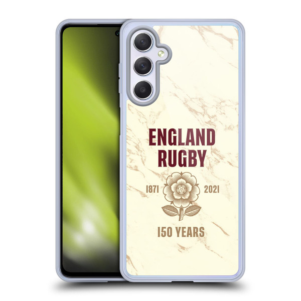 England Rugby Union 150th Anniversary Marble Soft Gel Case for Samsung Galaxy M54 5G