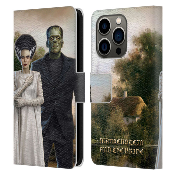 Universal Monsters Frankenstein Photo Leather Book Wallet Case Cover For Apple iPhone 14 Pro