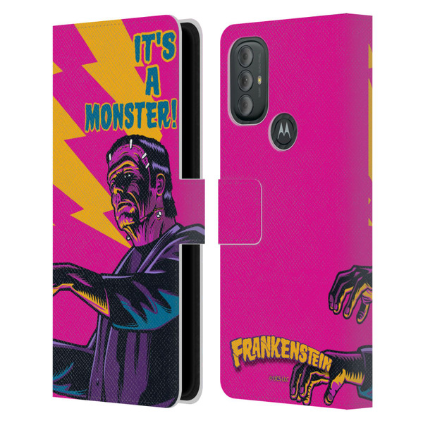Universal Monsters Frankenstein It's A Monster Leather Book Wallet Case Cover For Motorola Moto G10 / Moto G20 / Moto G30