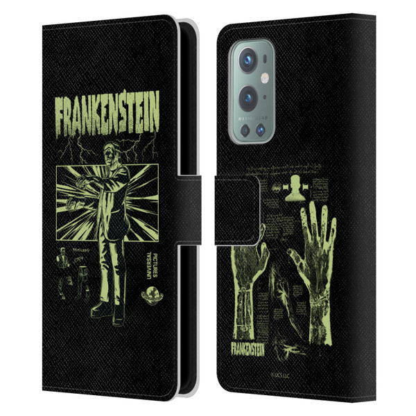 Universal Monsters Frankenstein Lightning Leather Book Wallet Case Cover For OnePlus 9