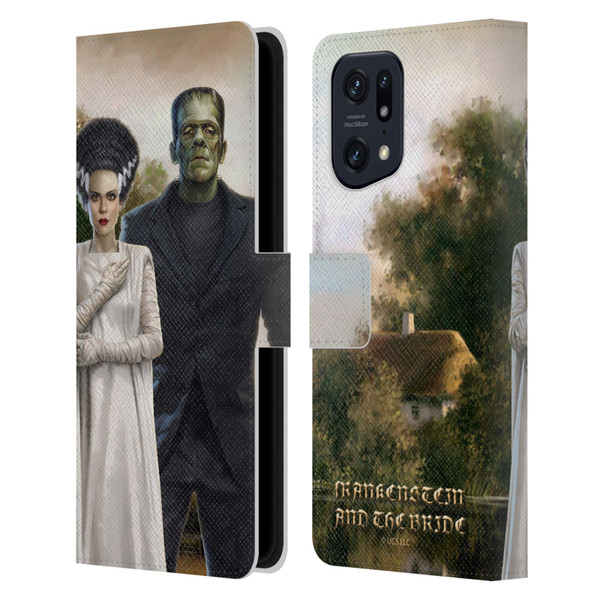 Universal Monsters Frankenstein Photo Leather Book Wallet Case Cover For OPPO Find X5