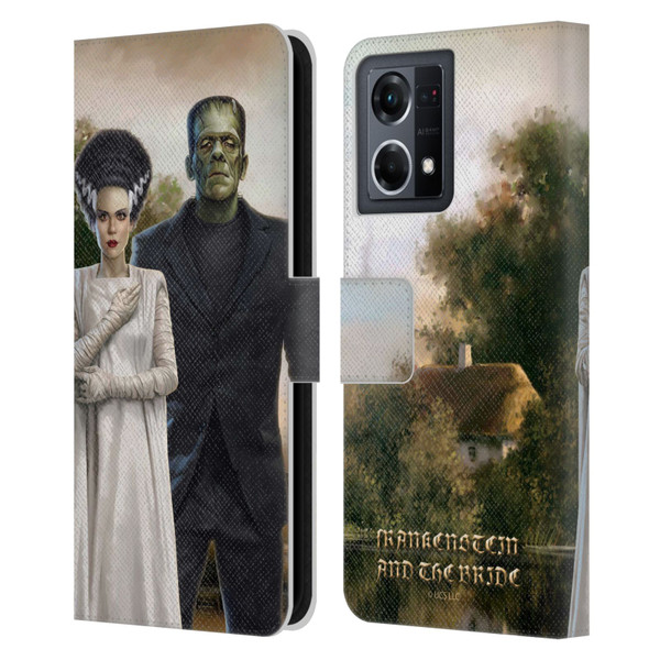 Universal Monsters Frankenstein Photo Leather Book Wallet Case Cover For OPPO Reno8 4G