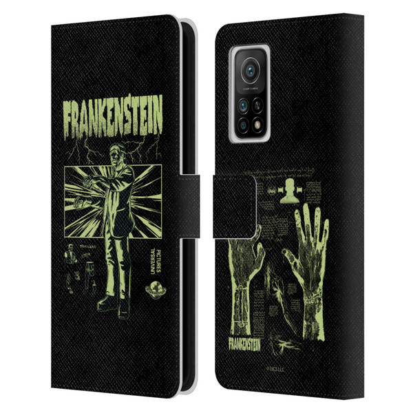 Universal Monsters Frankenstein Lightning Leather Book Wallet Case Cover For Xiaomi Mi 10T 5G