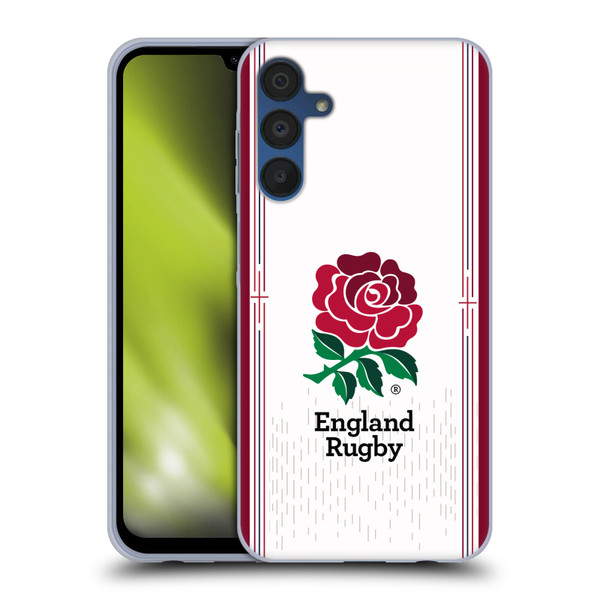 England Rugby Union 2023/24 Crest Kit Home Soft Gel Case for Samsung Galaxy A15