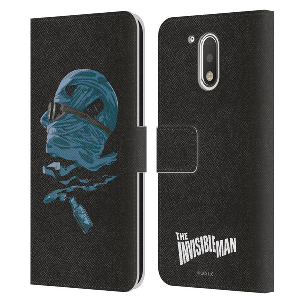 Universal Monsters The Invisible Man Blue Leather Book Wallet Case Cover For Motorola Moto G41