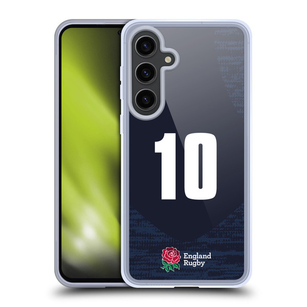 England Rugby Union 2020/21 Players Away Kit Position 10 Soft Gel Case for Samsung Galaxy S24+ 5G