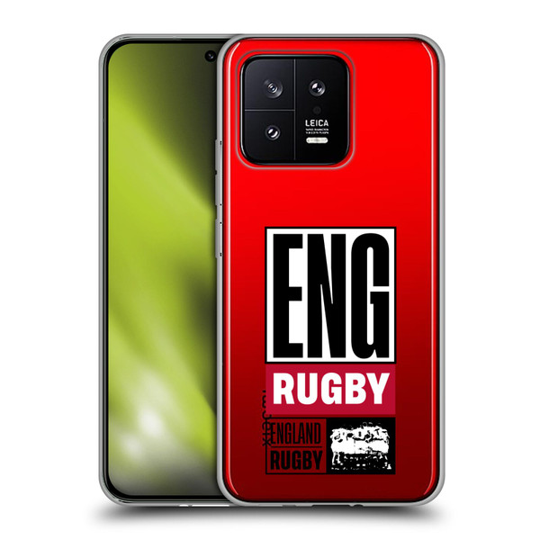 England Rugby Union RED ROSE Eng Rugby Logo Soft Gel Case for Xiaomi 13 5G