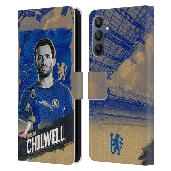 Chelsea Football Club 2023/24 First Team Ben Chilwell Leather Book Wallet Case Cover For Samsung Galaxy A15