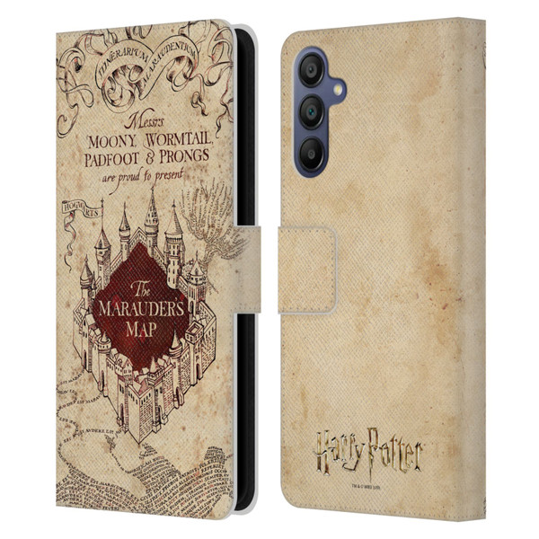 Harry Potter Prisoner Of Azkaban II The Marauder's Map Leather Book Wallet Case Cover For Samsung Galaxy A15 Harry Potter Prisoner Of Azkaban II The Marauder's Map Leather Book Wallet Case Cover For Samsung Galaxy A15