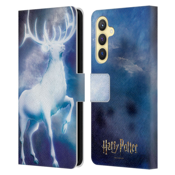 Harry Potter Prisoner Of Azkaban II Stag Patronus Leather Book Wallet Case Cover For Samsung Galaxy S23 FE 5G