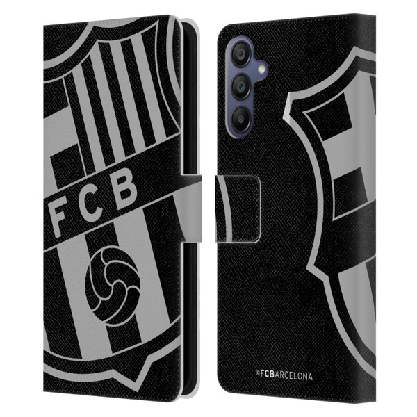 FC Barcelona Crest Oversized Leather Book Wallet Case Cover For Samsung Galaxy A15