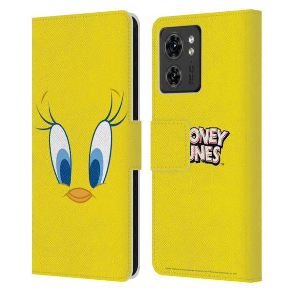Looney Tunes Full Face Tweety Leather Book Wallet Case Cover For Motorola Moto Edge 40