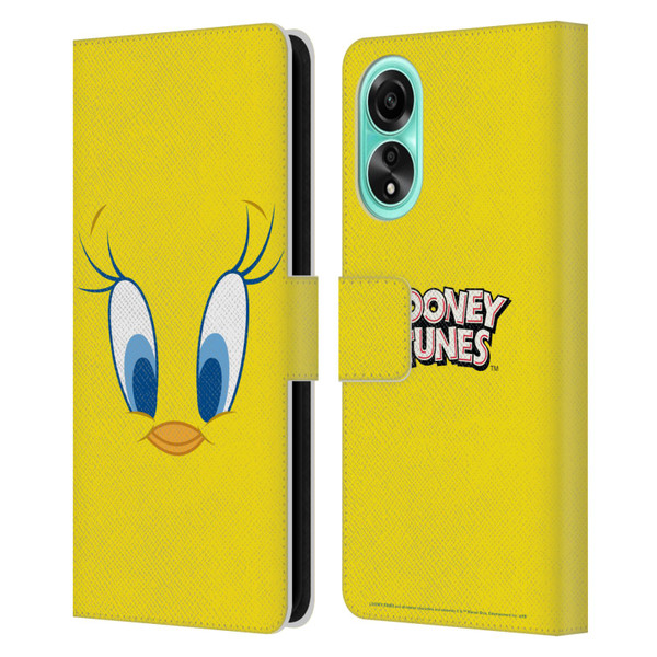 Looney Tunes Full Face Tweety Leather Book Wallet Case Cover For OPPO A78 4G