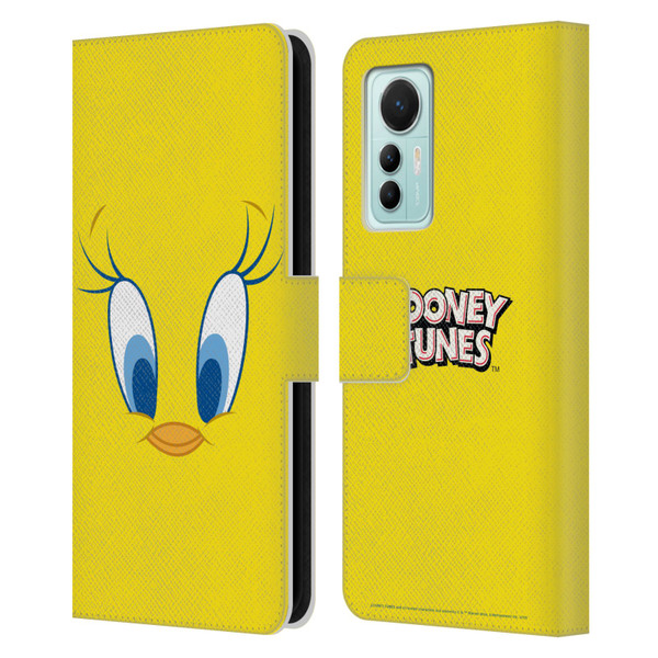 Looney Tunes Full Face Tweety Leather Book Wallet Case Cover For Xiaomi 12 Lite