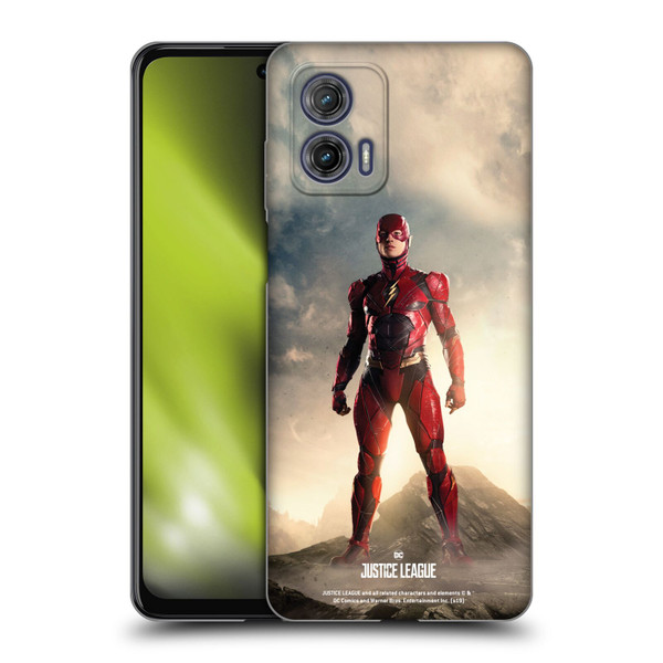 Justice League Movie Character Posters The Flash Soft Gel Case for Motorola Moto G73 5G