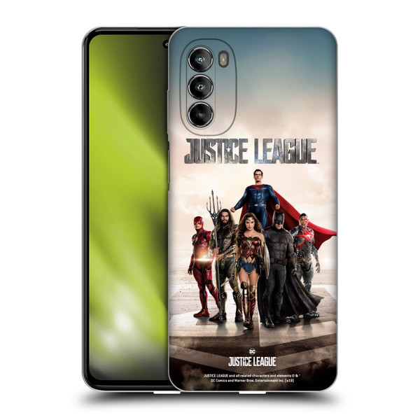 Justice League Movie Character Posters Group Soft Gel Case for Motorola Moto G82 5G