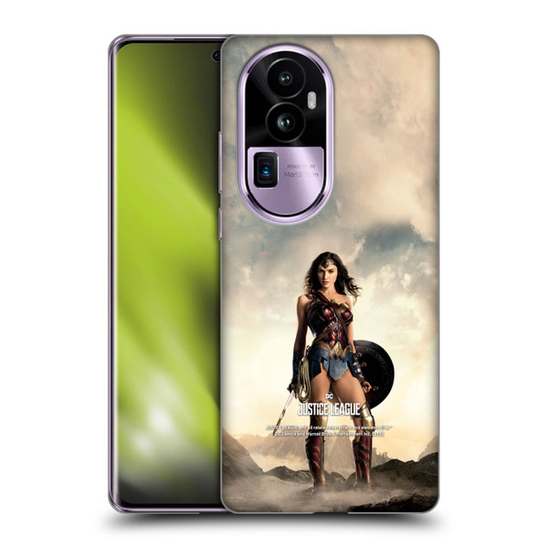 Justice League Movie Character Posters Wonder Woman Soft Gel Case for OPPO Reno10 Pro+
