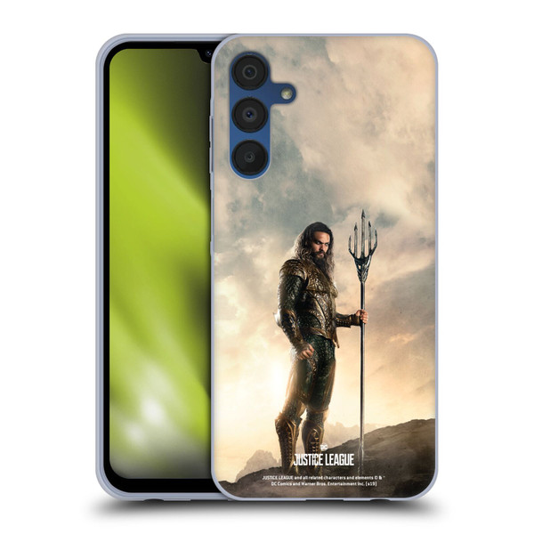 Justice League Movie Character Posters Aquaman Soft Gel Case for Samsung Galaxy A15