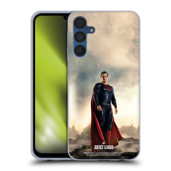 Justice League Movie Character Posters Superman Soft Gel Case for Samsung Galaxy A15