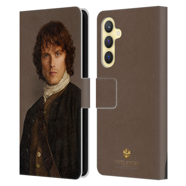 Outlander Characters Jamie Traditional Leather Book Wallet Case Cover For Samsung Galaxy S23 FE 5G