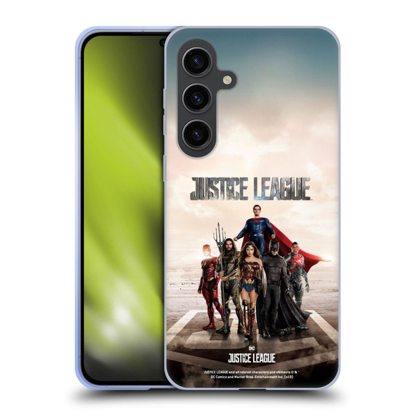 Justice League Movie Character Posters Group Soft Gel Case for Samsung Galaxy S24+ 5G