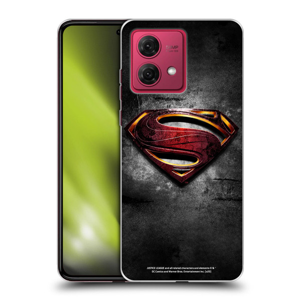Justice League Movie Superman Logo Art Man Of Steel Soft Gel Case for Motorola Moto G84 5G