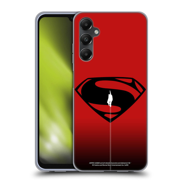 Justice League Movie Superman Logo Art Red And Black Flight Soft Gel Case for Samsung Galaxy A05s
