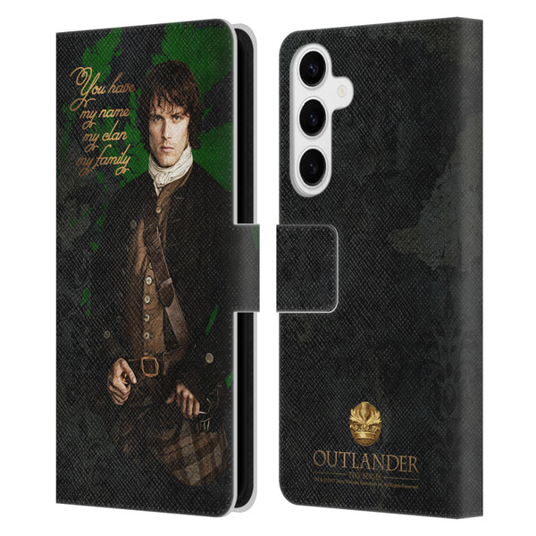 Outlander Portraits Jamie Leather Book Wallet Case Cover For Samsung Galaxy S24+ 5G