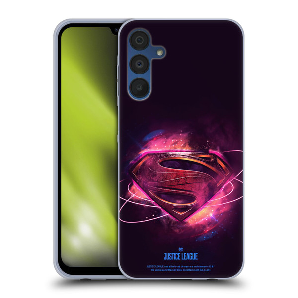 Justice League Movie Logos Superman 2 Soft Gel Case for Samsung Galaxy A15