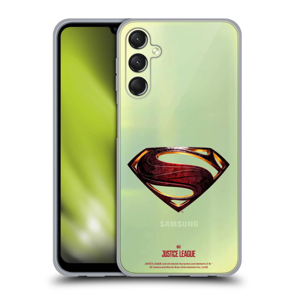 Justice League Movie Logos Superman Soft Gel Case for Samsung Galaxy A24 4G / Galaxy M34 5G