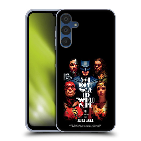 Justice League Movie Posters You Can't Save Soft Gel Case for Samsung Galaxy A15