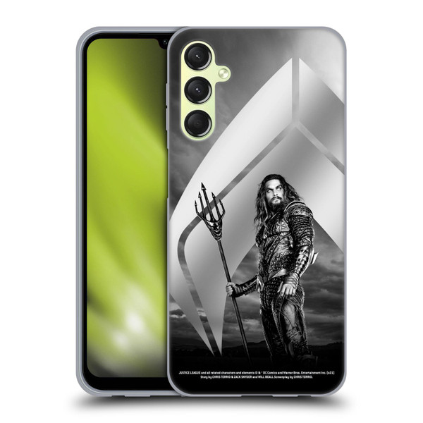 Zack Snyder's Justice League Snyder Cut Character Art Aquaman Soft Gel Case for Samsung Galaxy A24 4G / Galaxy M34 5G