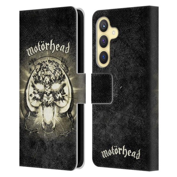 Motorhead Key Art Overkill Leather Book Wallet Case Cover For Samsung Galaxy S24 5G